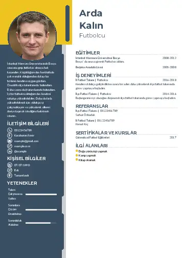Sporcu CV Örnekleri cv indir
